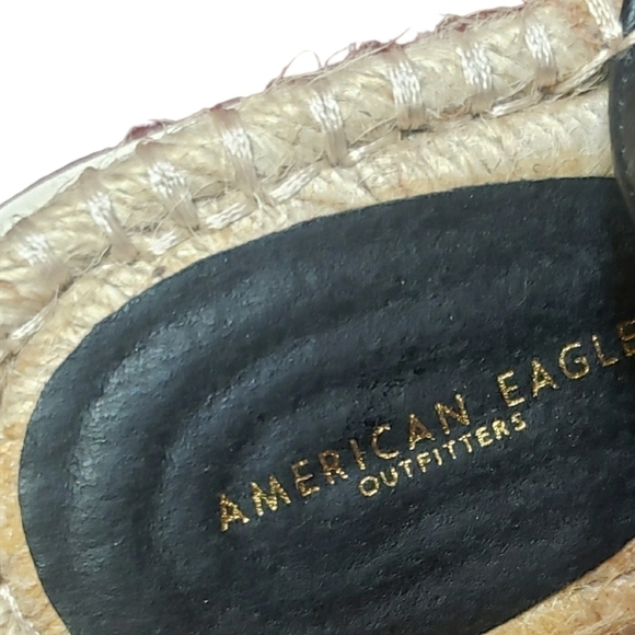 American Eagle Espadrilles Platform Ankle Strap Open Toe Sandals Black Size 8 - Picture 4 of 7